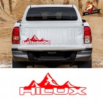 Vinyl Car Sticker Mountain Racing Door Tailgate Stripes Graphic for Toyota Hilux Revo Vigo Trunk Sticker